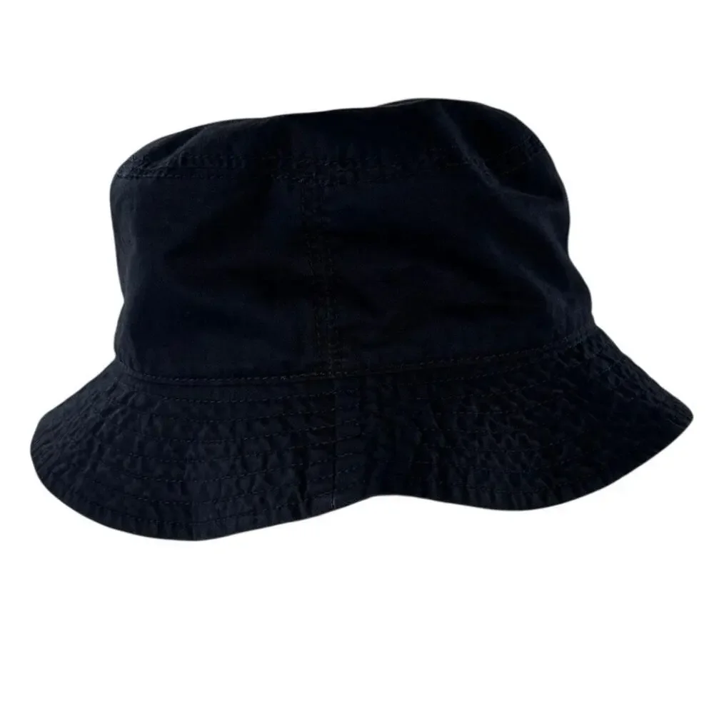 Polo Ralph Lauren Kid's Bucket Hat - Navy Blue W/ Plaid Interior - Size 4-7